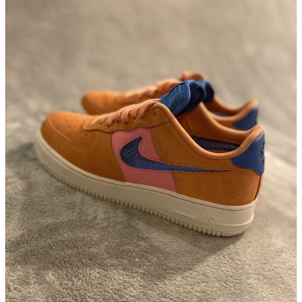 Nike Air Force 1 Low Magma Orange Pink Men’s 9 Suede Valentine’s Day Sneakers